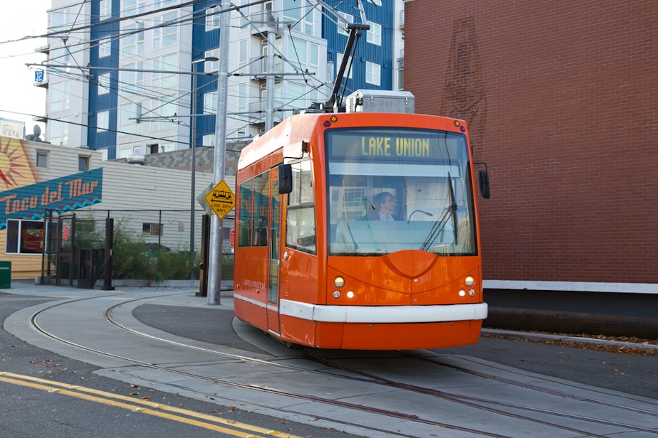 caption: The South Lake Union trolley.