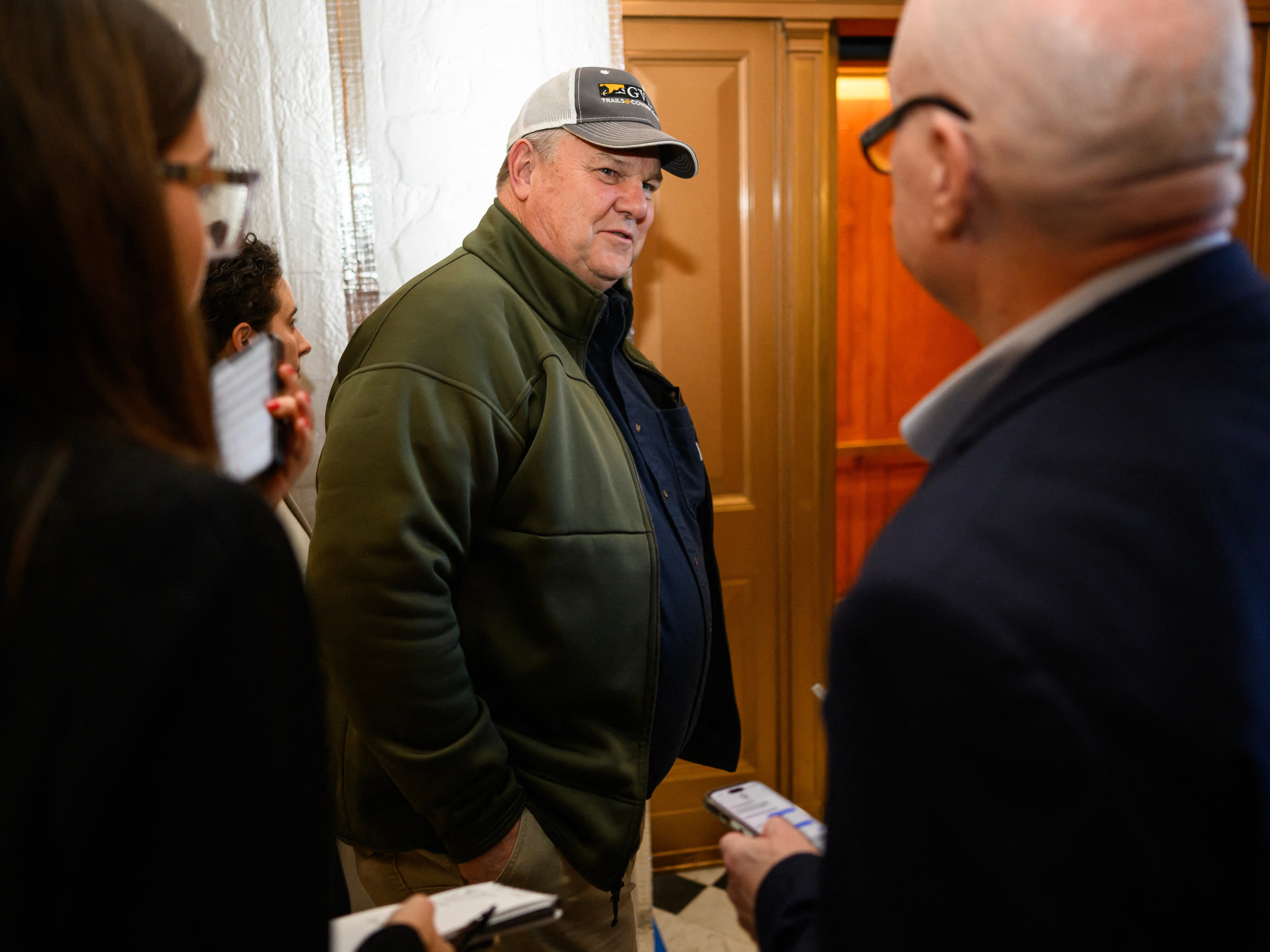 caption: Sen. Jon Tester, D-Mont., is hoping his status as the only working farmer in the Senate will help him secure a fourth term in November. 