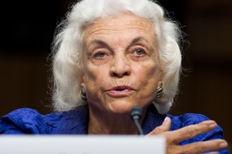 caption: Former Supreme Court Justice Sandra Day O'Connor says she has been diagnosed with "dementia, probably Alzheimer's disease." She's seen here in 2012.