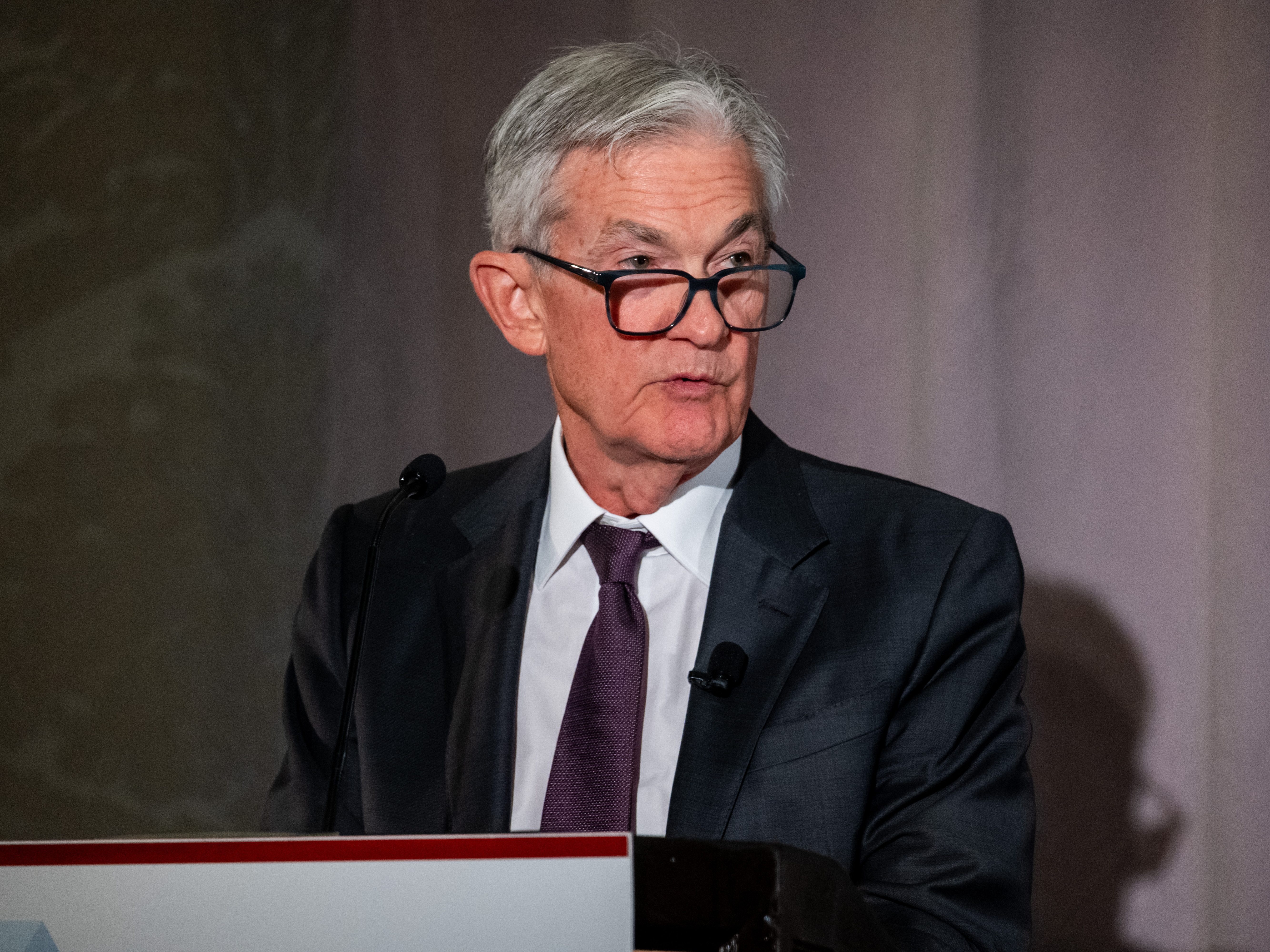 caption: Federal Reserve chairman Jerome Powell and his colleagues left interest rates unchanged Wednesday. Inflation eased last month, but prices are still climbing faster than the central bank would like.