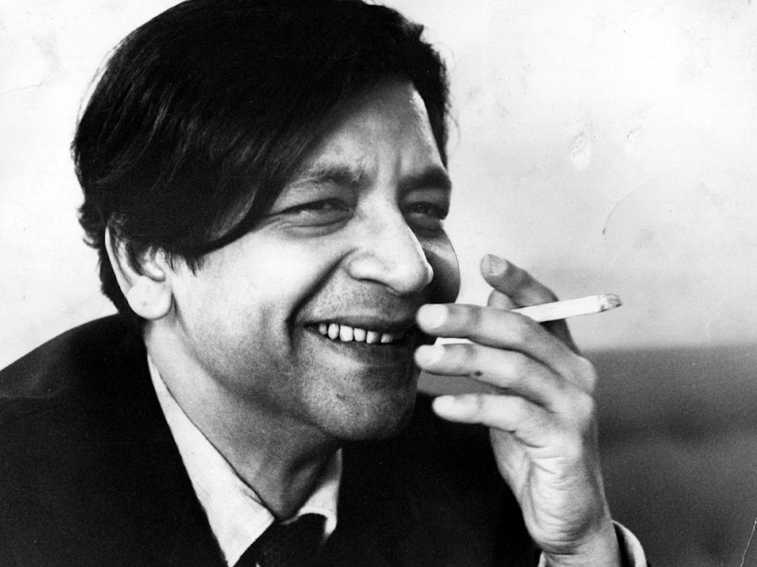caption: V.S. Naipaul, seen here in 1968, once told NPR, "It's important to avoid the wallow. It repels the reader."