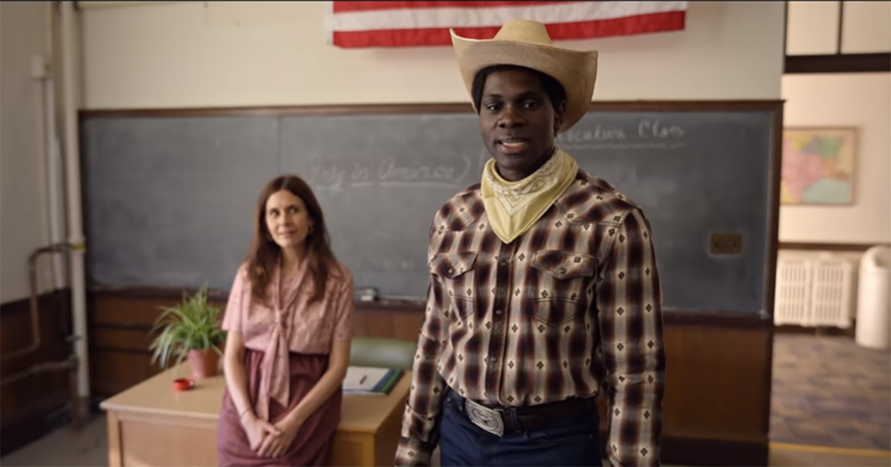 caption: Screenshot from trailer for "Little America." (Apple TV+ via Youtube)