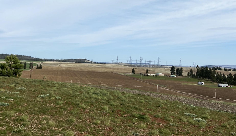 caption: Bonneville Power Administration's Knight Substation makes this area in Klickitat County attractive to renewable energy companies.