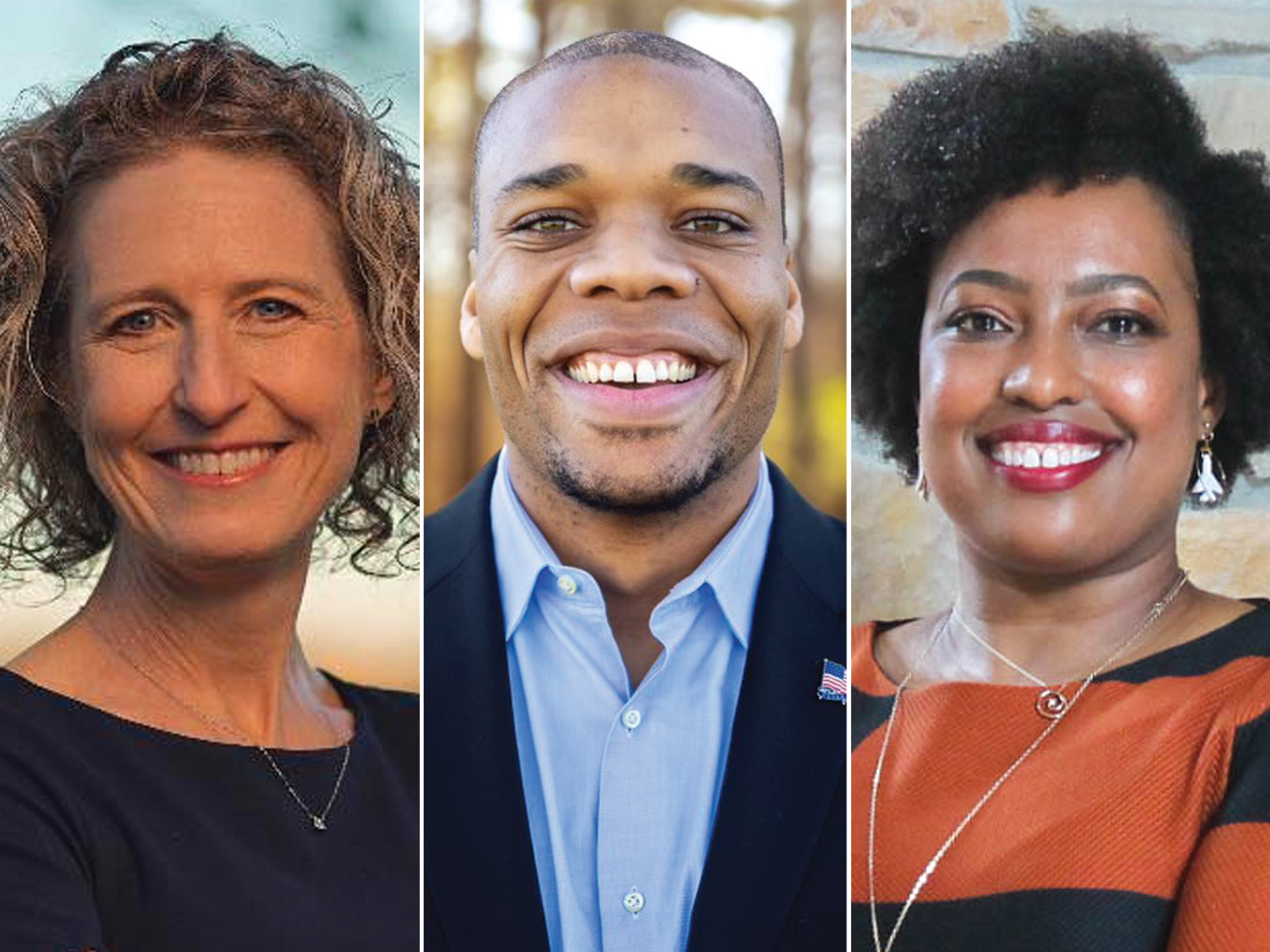 caption: (L-R) Jen Kiggans, Jeremy Hunt, Jennifer-Ruth Green