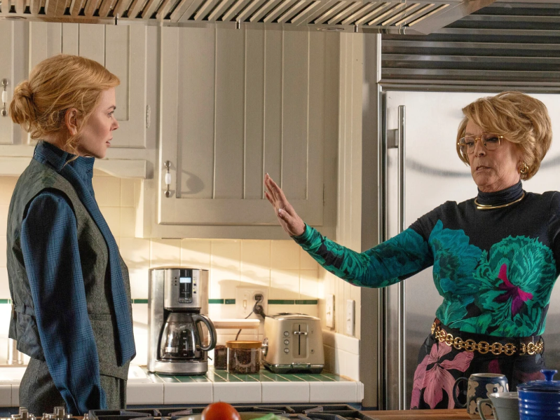 caption: Nicole Kidman and Jamie Lee Curtis play sisters in <em>Scarpetta</em>.