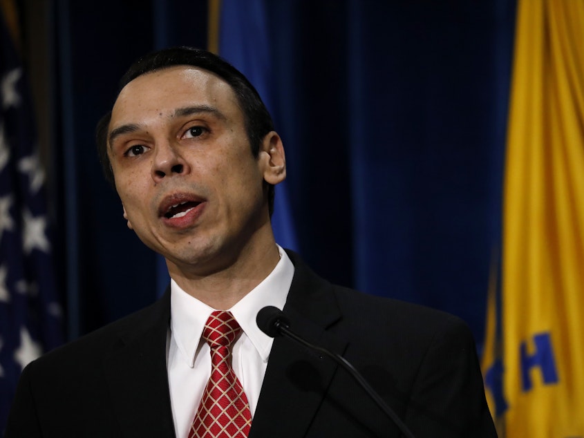 caption: Roger Severino, director of the Office for Civil Rights at the Department of Health and Human Services, was a major driver of the rule struck down Wednesday. A federal judge found the rule issued earlier this year — making it easier for health care workers to refuse care for religious reasons — to be an overreach by the department.