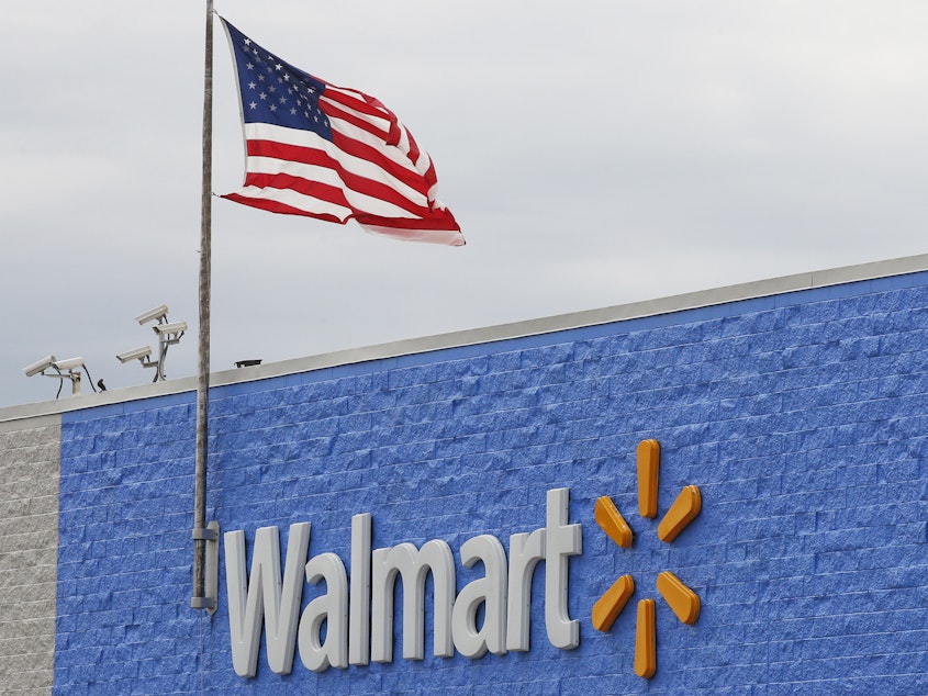 caption: On Tuesday, the Justice Department filed a civil suit accusing Walmart of failing to stop "hundreds of thousands" of improper opioid transactions at its chain of pharmacies.