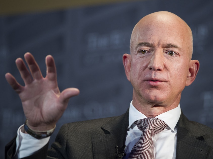 caption: The phone of Jeff Bezos, Amazon CEO and owner of <em>The Washington Post</em>, reportedly was hacked via a WhatsApp account owned by Saudi Crown Prince Mohammed bin Salman.
