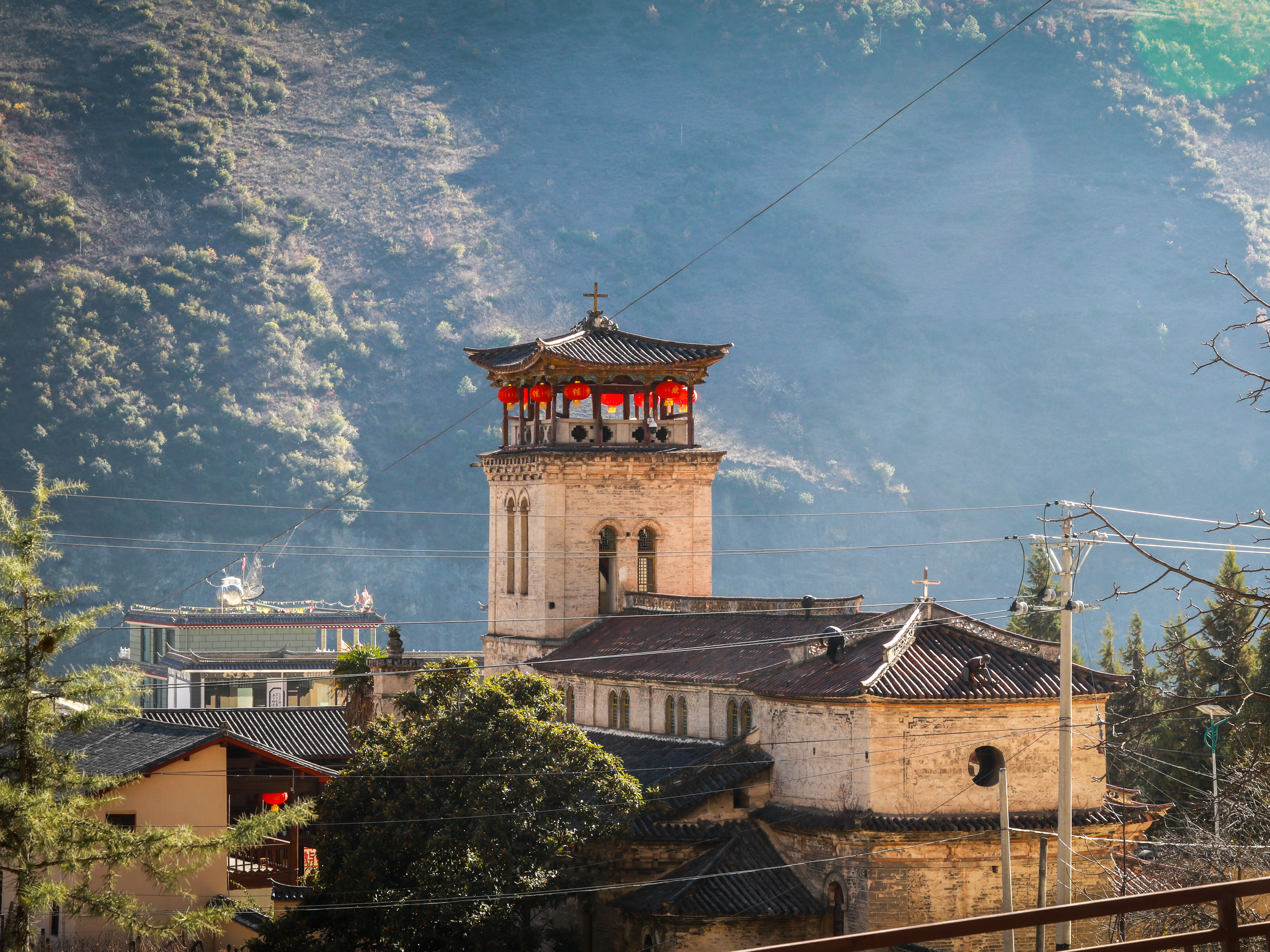 caption: For the past 150 years, Cizhong Church in southwestern Yunnan province has been home to one of China' rare Catholic communities.
