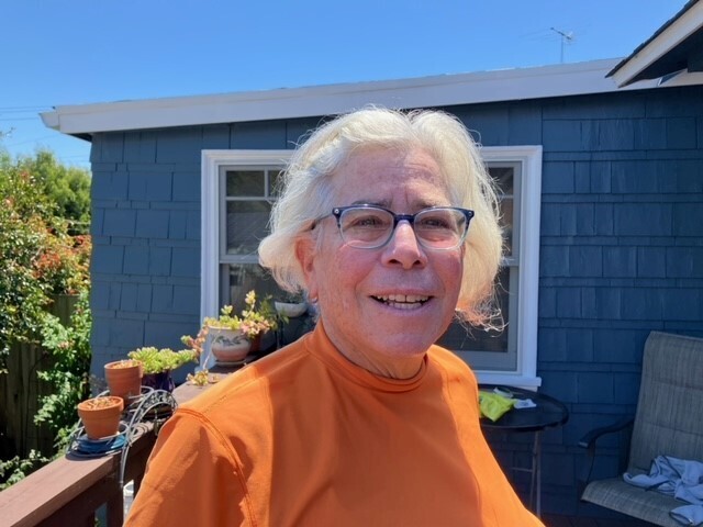 caption: Judith Dambowic, a multiple myeloma patient, on her porch in Oakland, CA, right before shaving her head in preparation for a stem cell transplant in May. Dambowic wanted California to pass a law regulating Medigap insurance policies. The reform, which ultimately failed, would have made it easier for her to switch her coverage from Medicare Advantage to traditional Medicare. <br>