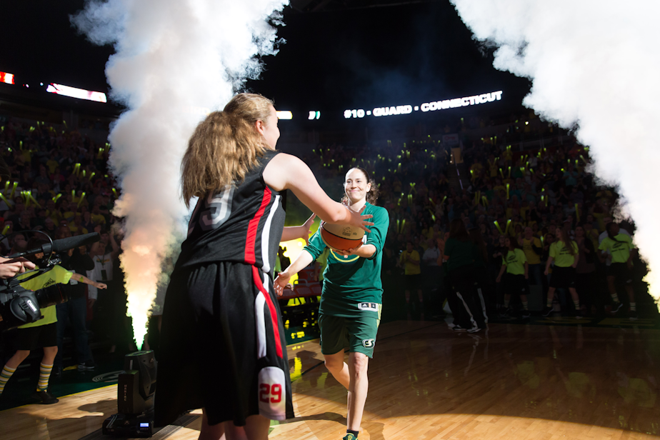 caption: Key Arena is home court for Sue Bird, a 9 time WNBA All-Star