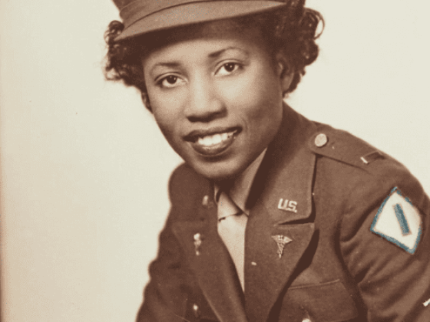 caption: Nancy Leftenant-Colon became the first African-American woman to serve in the desegregated Regular Army Nurse Corps.