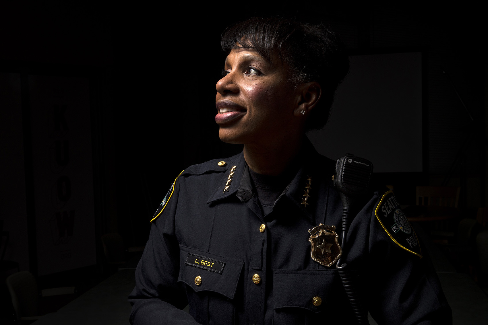 caption: Carmen Best, interim police chief of Seattle