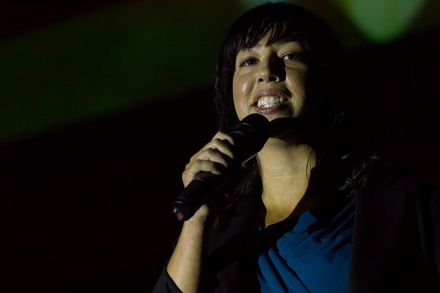 caption: A participant of one of the annual Ignite Seattle events. 