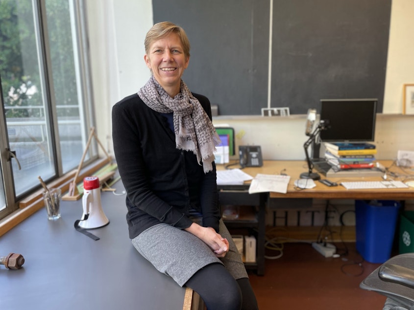 caption: Kate Simonen, Professor and Chair of the Architecture Department at the UW's College of Built Environments, also heads the Carbon Leadership Forum
