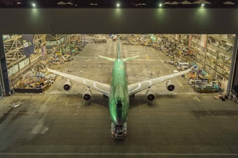 caption: The last Boeing 747 left the company’s widebody factory in advance of its delivery to Atlas Air in early 2023. 