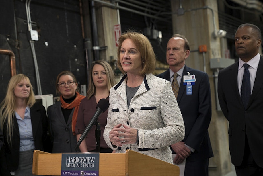 caption: Mayor Jenny Durkan is including funding for a proposed safe injection site in her budget. 