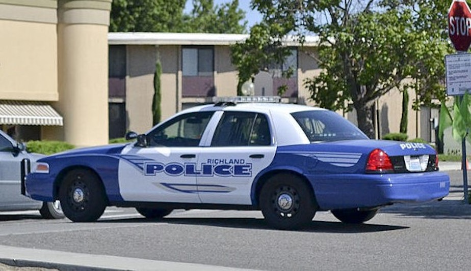caption: A Richland, Wash. police patrol car. 