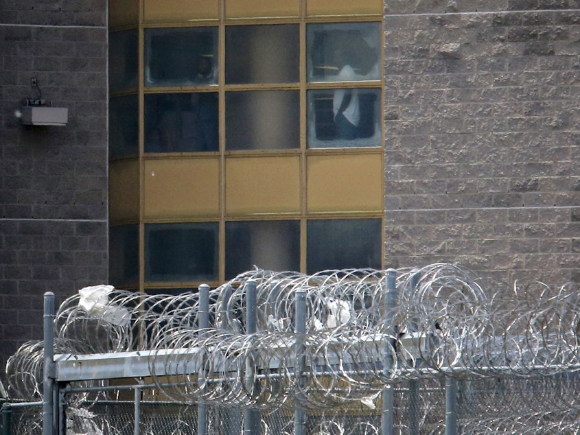 caption: Inmates are seen at the Hudson County Correctional Center in Kearny, N.J. in 2015.