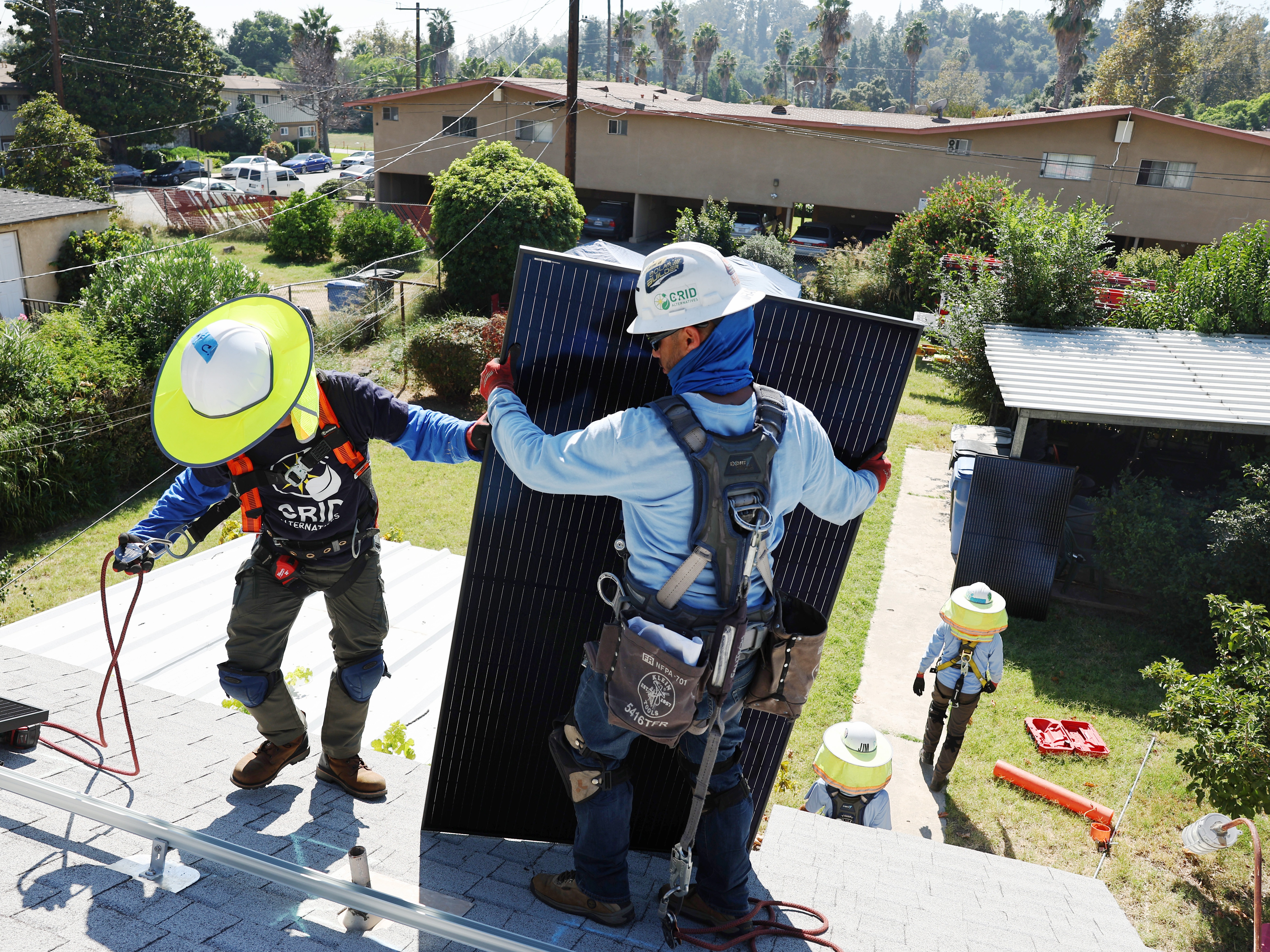 caption: The U.S. government's "Solar for All" program is giving $7 billion for solar programs for low-income homes.