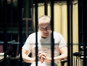 caption: Anthony Hopkins as Hannibal Lecter in <em>Silence of the Lambs</em>.