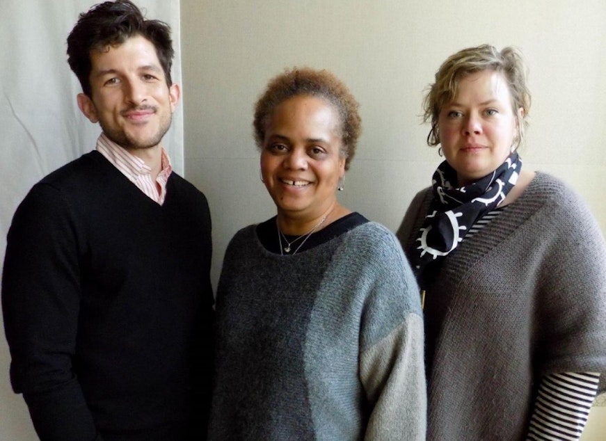From left, Andrew Russell, formerly producing artistic director at Intiman, Valerie Curtis-Newton, director and educator, and Jennifer Zeyl, of the Intiman.