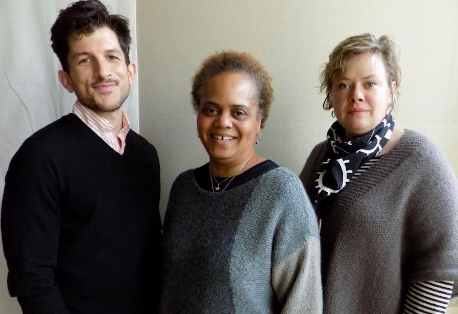 From left, Andrew Russell, formerly producing artistic director at Intiman, Valerie Curtis-Newton, director and educator, and Jennifer Zeyl, of the Intiman.