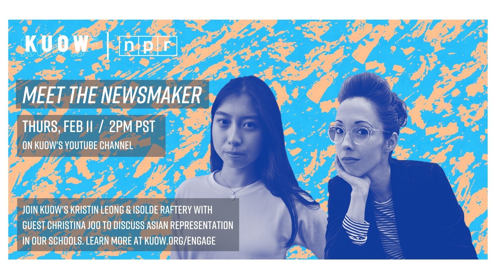 caption: Join KUOW's Kristin Leong and Isolde Raftery with guest Christina Joo for a live, interactive conversation about this story. Thurs, Feb 11, 2021. 2pm PST / 5pm EST. Live on KUOW's YouTube channel. This is a free event. Register on Eventbrite and we'll send you a reminder. 