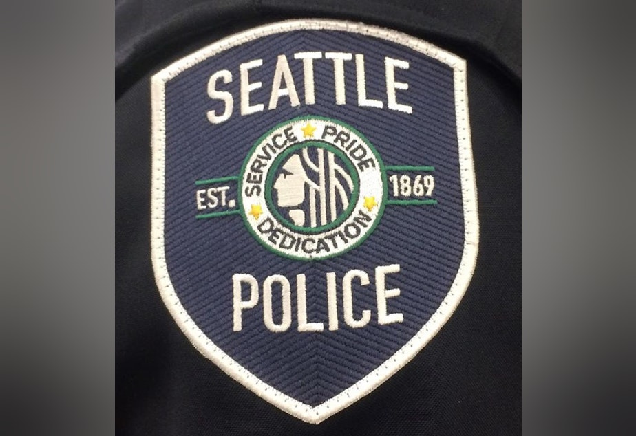 caption: Seattle Police patch.