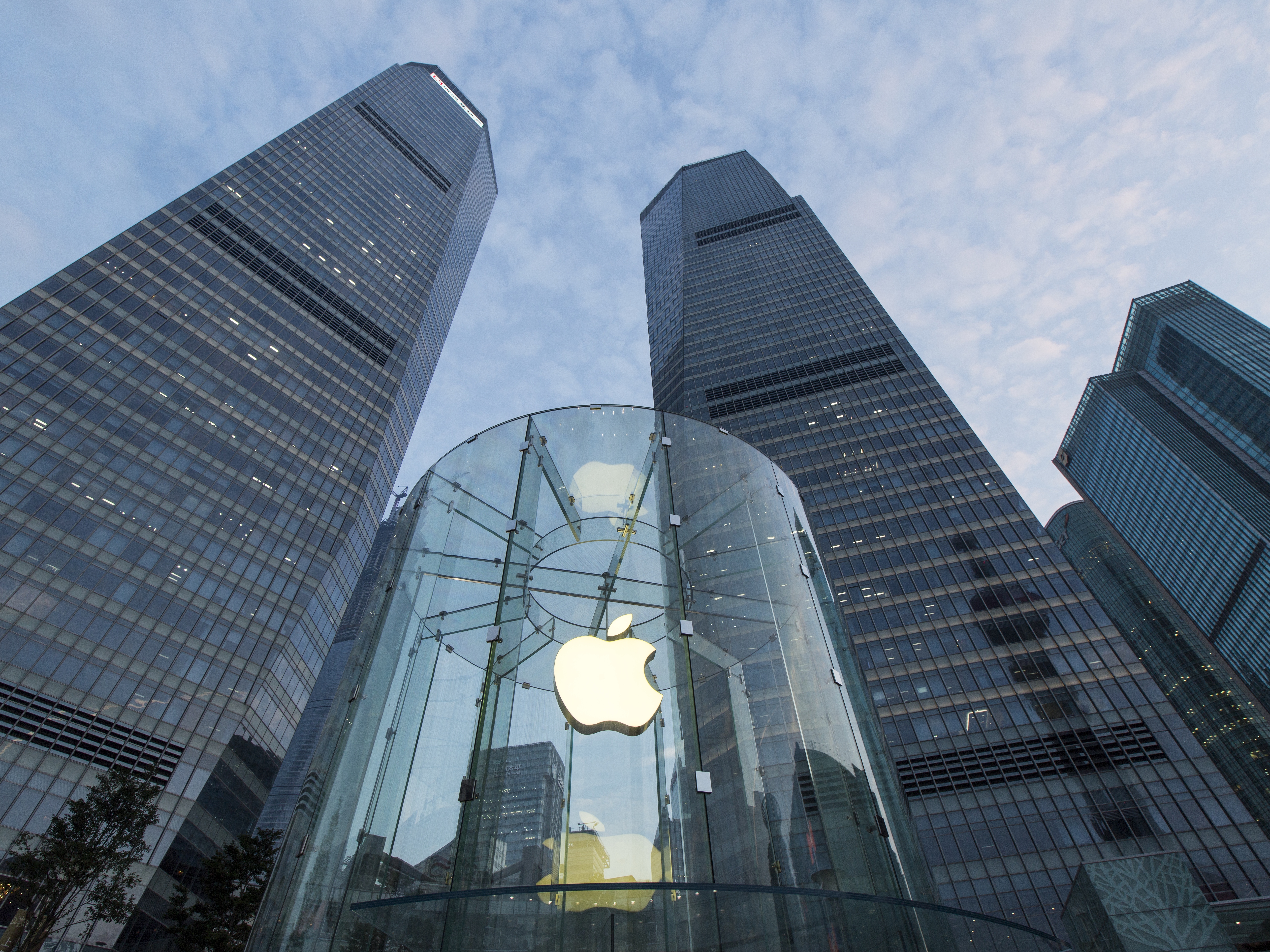 caption: Apple Store in Shanghai, China.