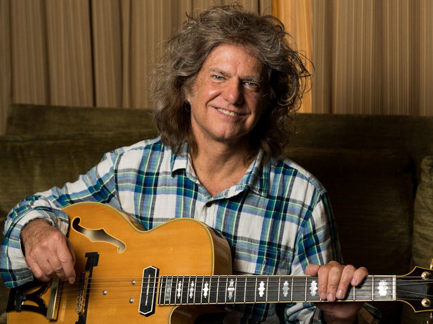 caption: Pat Metheny's latest album <em>From This Place</em> features the same lyrical guitar work that he has been known for while also exploring new cinematic sounds.