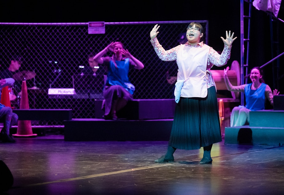 caption: Alika Khun performs "Cleanin' Women," in her senior year show, "Working."