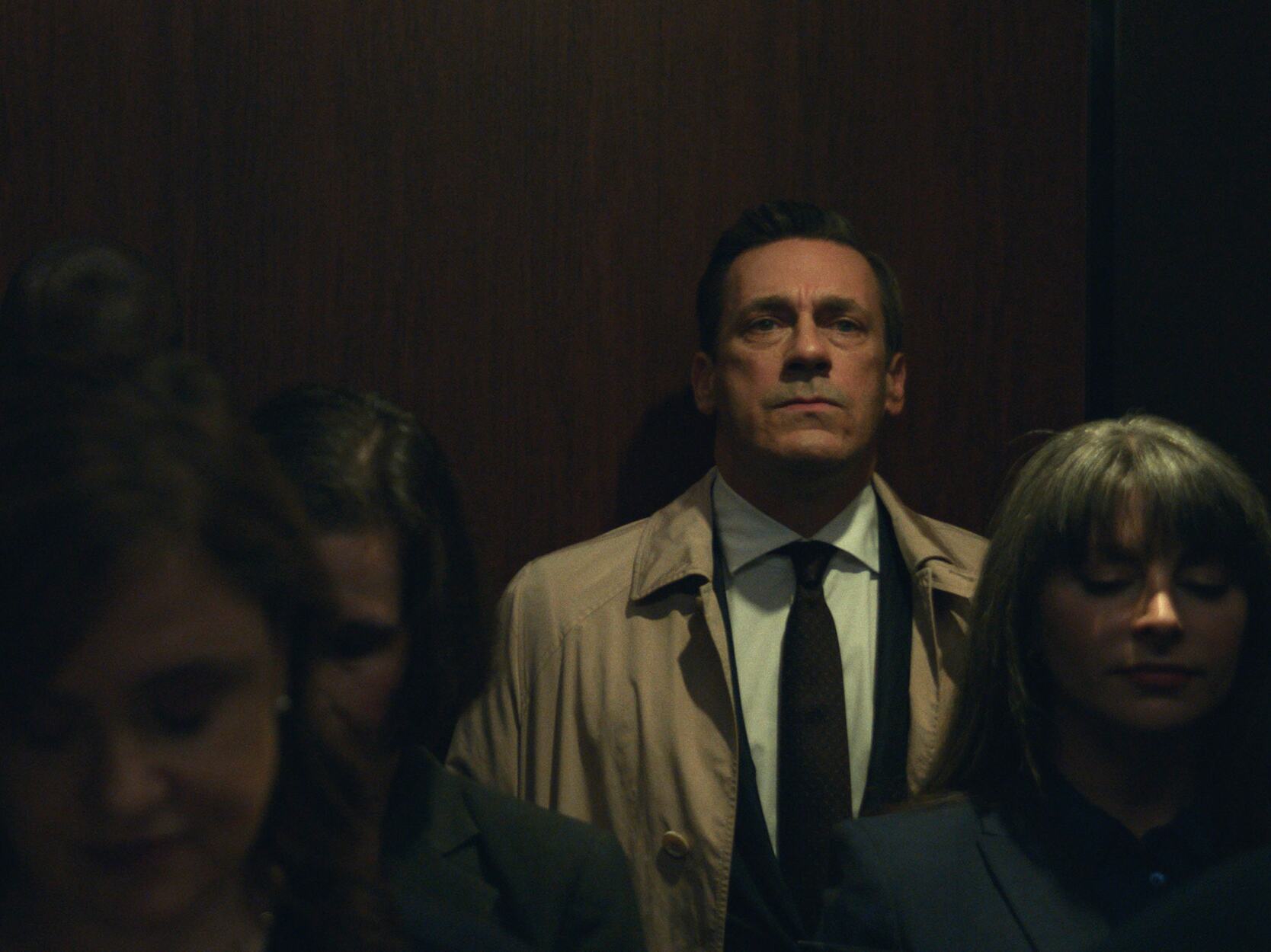 caption: Coop (Jon Hamm) loses his job and embarks on a series of burglaries in <em>Your Friends &amp; Neighbors</em>