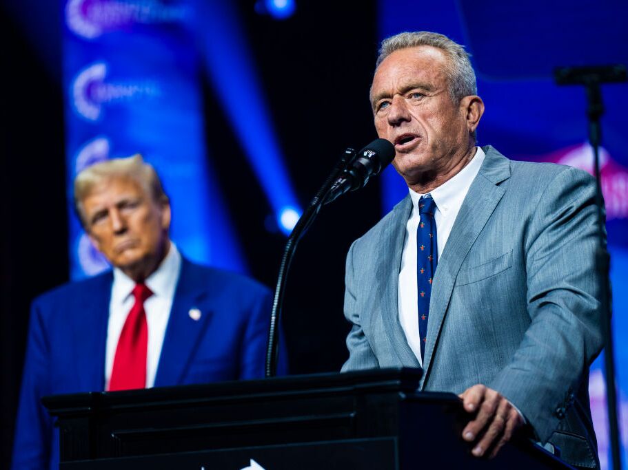 caption: President-elect Donald Trump picked Robert F. Kennedy Jr. as his health secretary. Kennedy has endorsed debunked theories blaming vaccines for autism and other conditions.