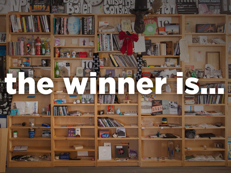 caption: And the Tiny Desk Contest winner is...