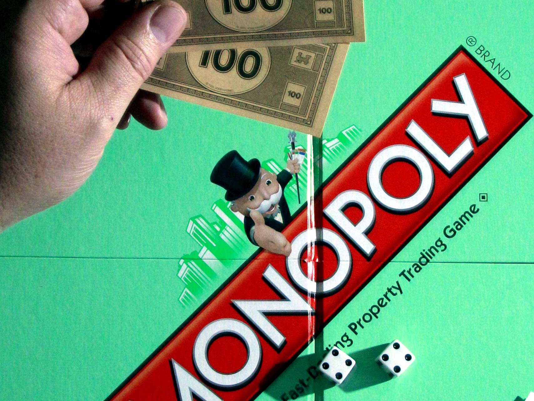 caption: The Monopoly board game.