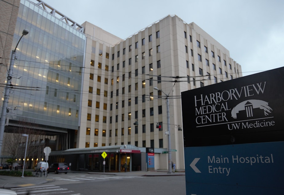 caption: Harborview Medical Center in Seattle.