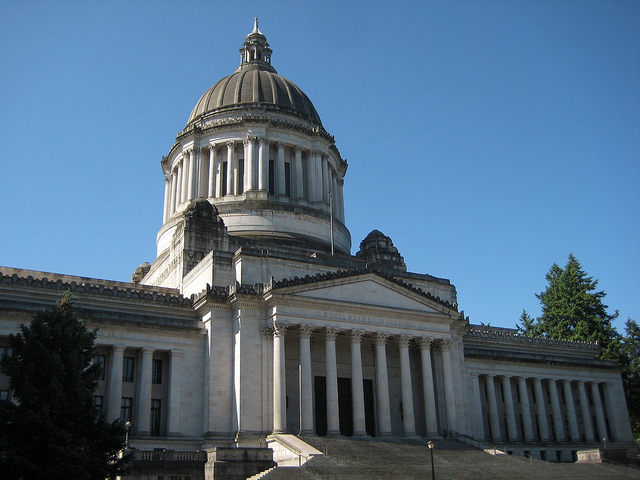 caption: Washington state capitol in Olympia.