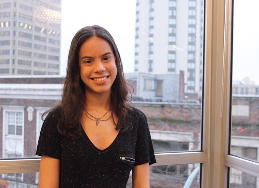 caption: Graciela Nuñez says the DACA program got her though college. Now she wants to be a lawyer.