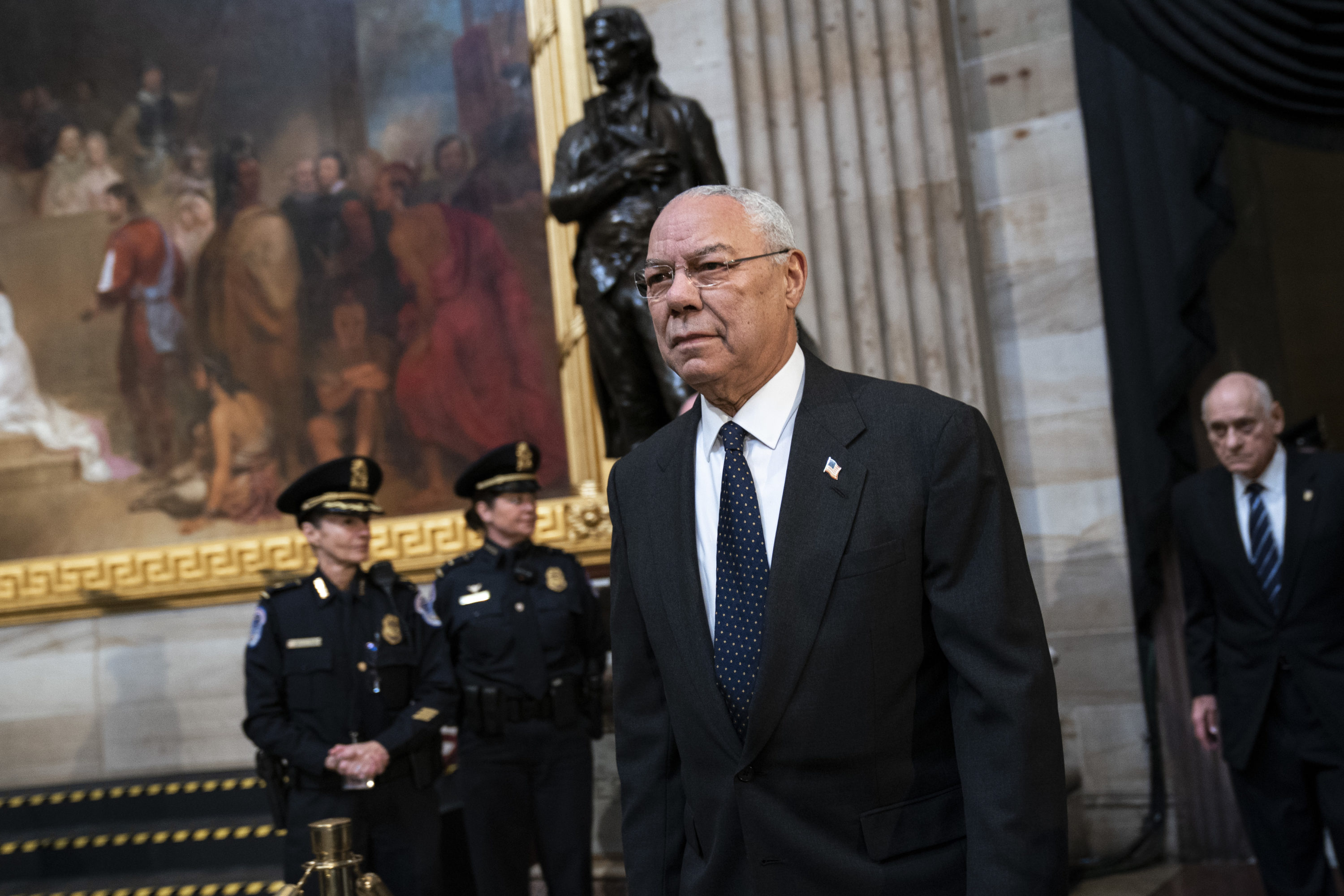 caption: Former Chairman of the Joint Chiefs of Staff and former Secretary of State Colin Powell. (Drew Angerer/Getty Images)