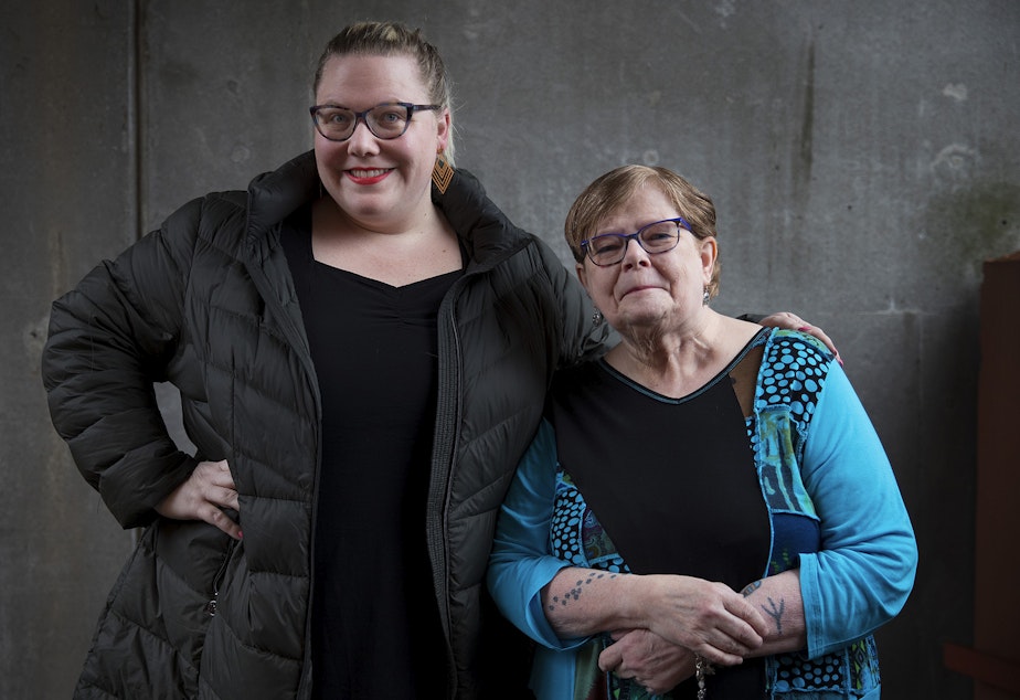 caption: Fantasy author Tamora Pierce interviewed by Lindy West