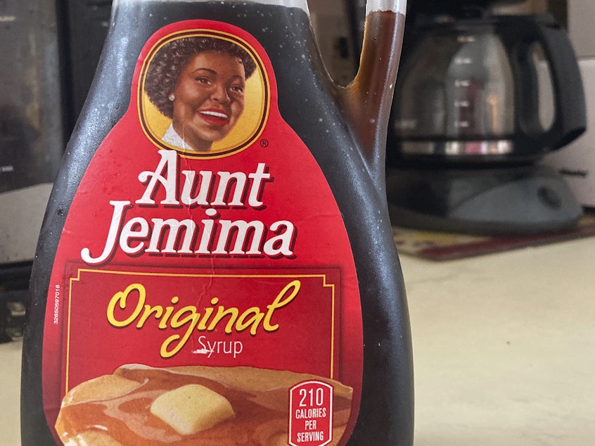 caption: "We recognize Aunt Jemima's origins are based on a racial stereotype," parent company Quaker Foods says, announcing plans to change the brand's logo and name.