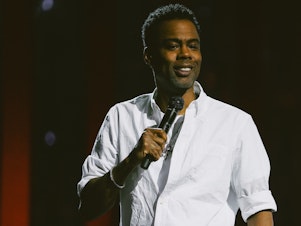 caption: Chris Rock at the Hippodrome Theater Saturday in Baltimore.