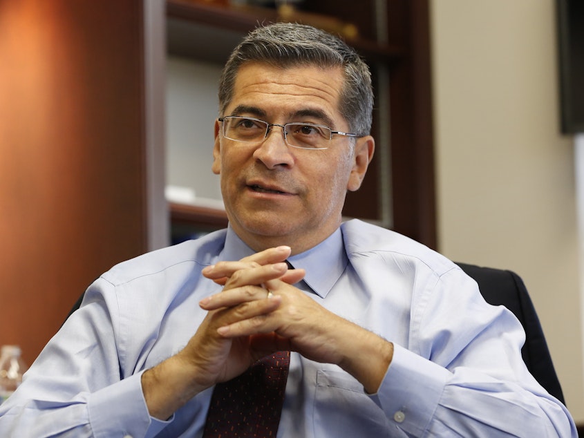 caption: California Attorney General Xavier Becerra has been selected to serve as secretary of Health and Human Services in the Biden administration, a source familiar with transition discussions confirms to NPR.