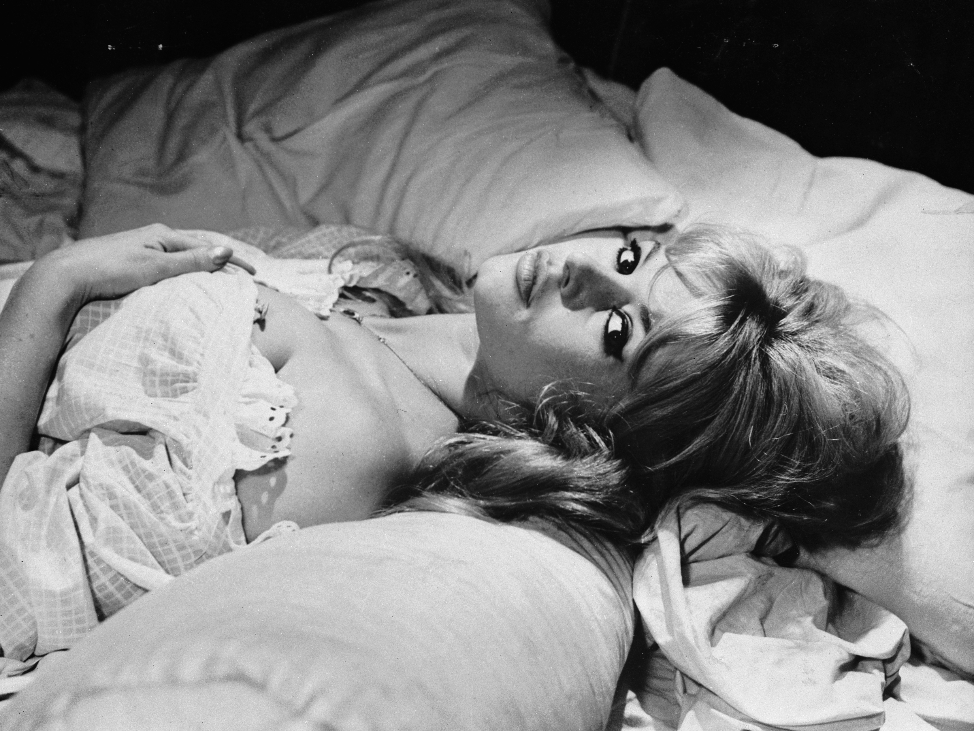 caption: Brigitte Bardot pictured in 1960.