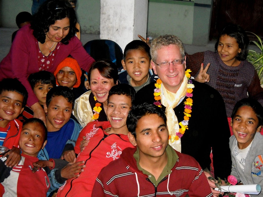 caption: Photographer Robert Rose in Nepal.