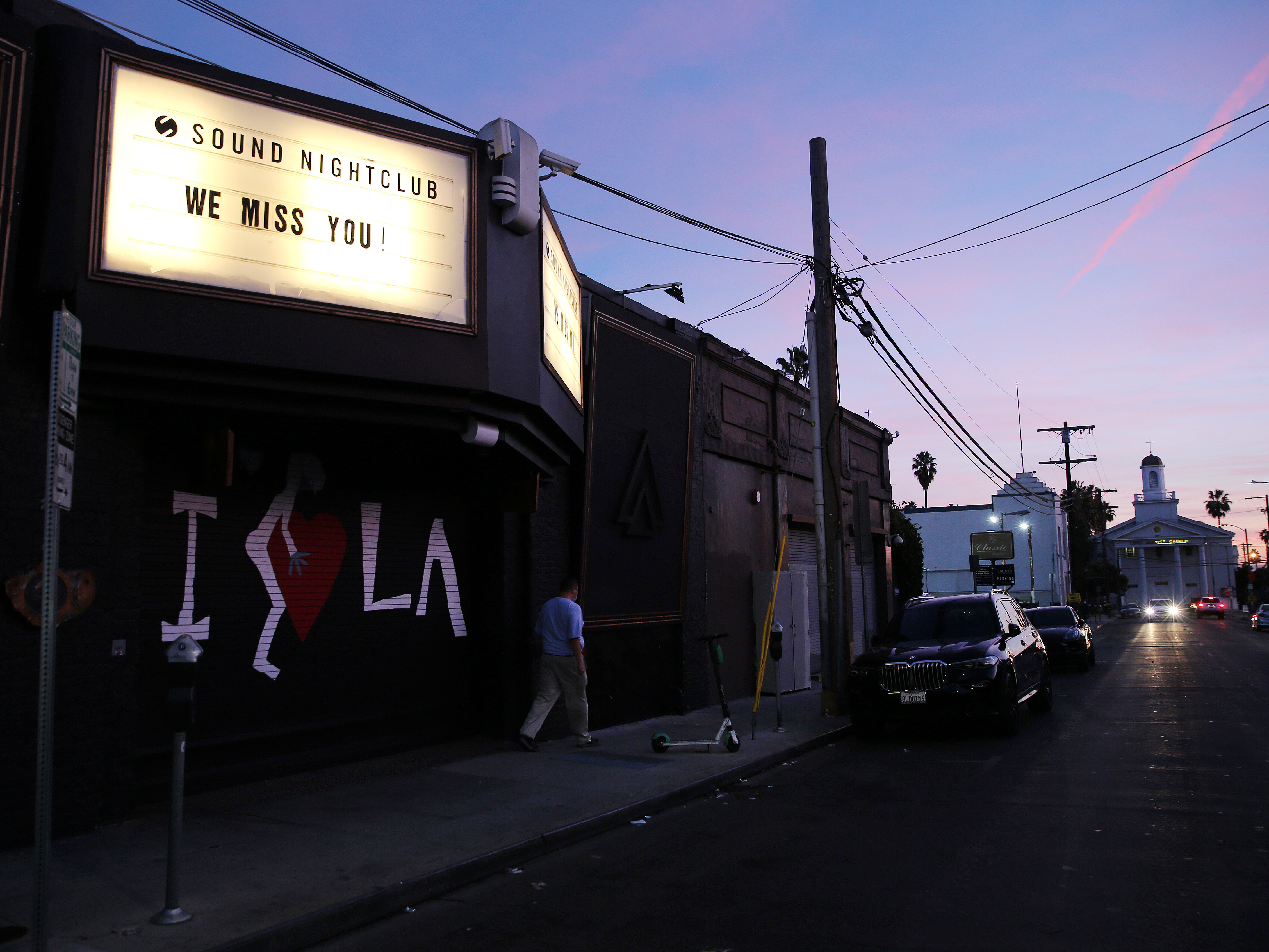 caption: Live-event spaces, like the Sound Nightclub in Los Angeles, have been waiting months for emergency relief.