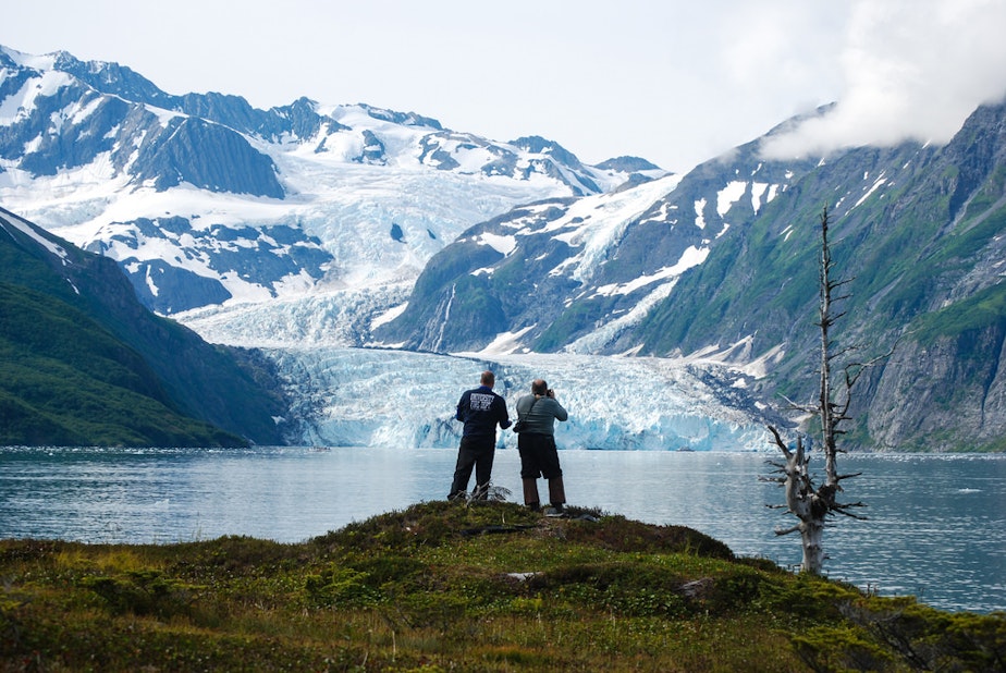 caption: This is a shot from 2008; referred to by many as Surprise Glacier during a trip to Alaska to catalog glacial melt and other climate-related research.