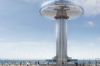 caption: The British Airways i360 in Brighton, England. This is what we were hoping for when we heard the Space Needle was going to be remodeled.