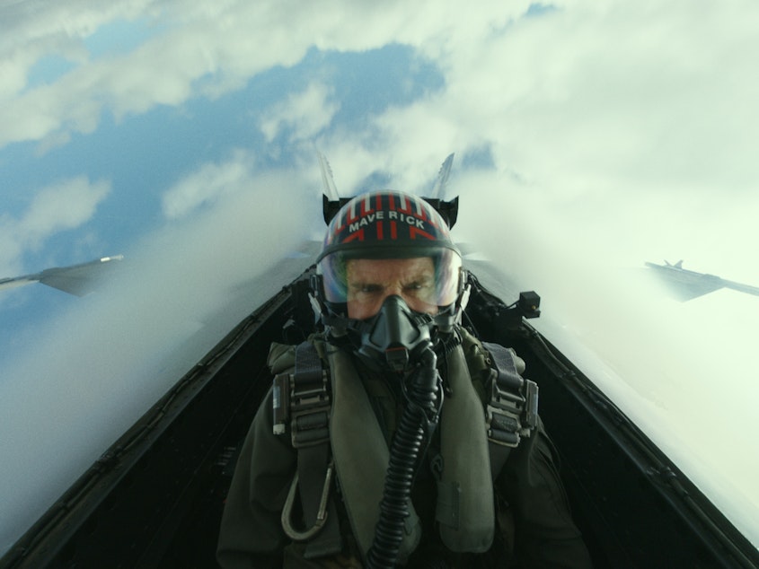 caption: Tom Cruise plays Capt. Pete "Maverick" Mitchell in <em>Top Gun: Maverick.</em>